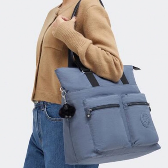 Kipling India 16” laptop top tote bag in blue  color Lover Totebag Rusta - Picture 2 of 14